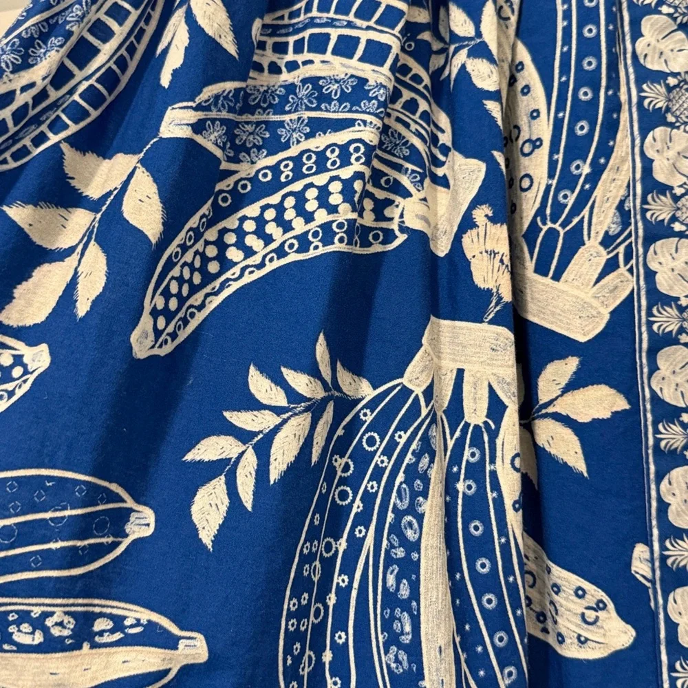 Farm Rio Brazil Line Blue Banana Skirt - Picture 2 of 5